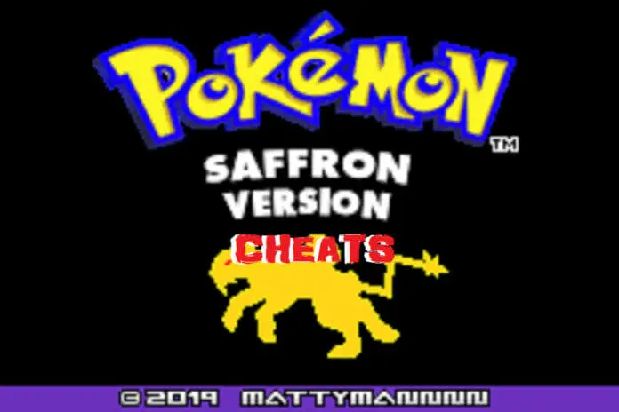 Pokemon Saffron Cheats